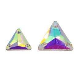 Crystal AB Triangle Sew On Stone