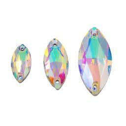 Crystal AB Navette Sew On Stone